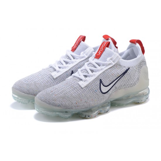 Nike Air VaporMax 2021 Flyknit Unisex Grey Red DB1550-003 Shoes