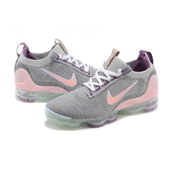 Nike Air VaporMax 2021 Flyknit Unisex Grey and Pink Shoes