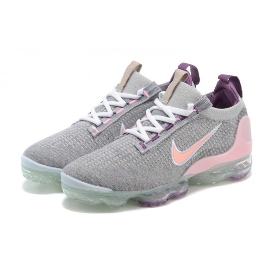 Nike Air VaporMax 2021 Flyknit Unisex Grey and Pink Shoes