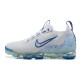 Nike Air VaporMax 2021 Flyknit Unisex White and Blue Shoes