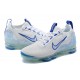 Nike Air VaporMax 2021 Flyknit Unisex White and Blue Shoes