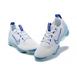 Nike Air VaporMax 2021 Flyknit Unisex White and Blue Shoes