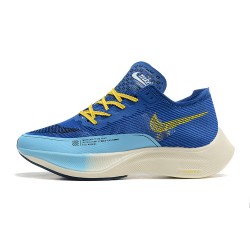 Nike ZoomX VaporFly NEXT Mens Blue Yellow footwear 