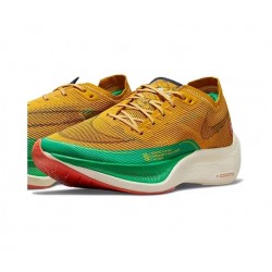 Nike ZoomX VaporFly NEXT Mens Yellow Green footwear 