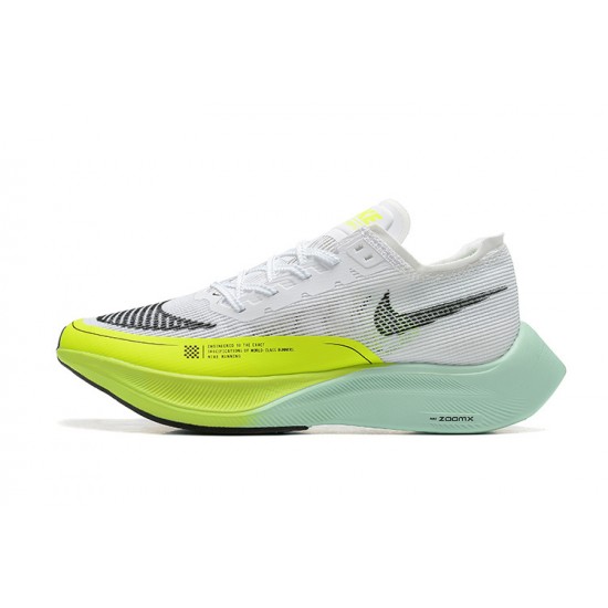 Nike ZoomX VaporFly NEXT Womens/Mens White Yellow footwear