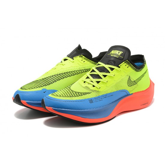 Nike ZoomX VaporFly NEXT Womens/Mens Yellow Blue footwear